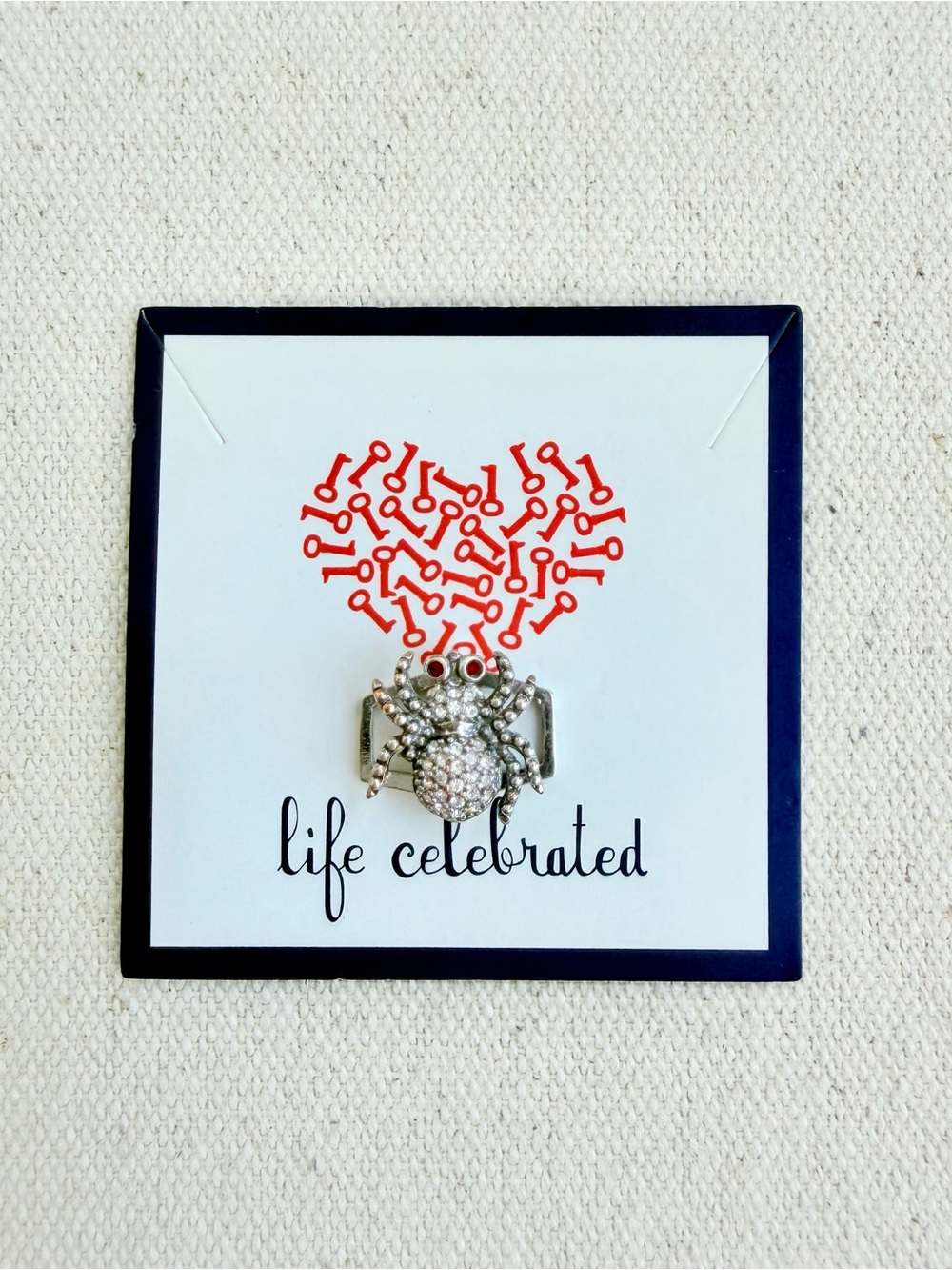 *Spider Charm* KEEP COLLECTIVE Retired Pave Silver Halloween